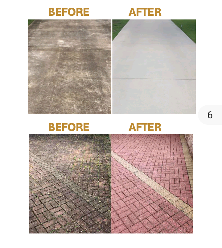 Cleaning of Concrete and pavement drive way